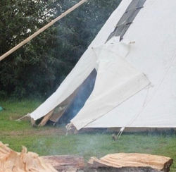 Tipi Glamping On A Campsite In West Cornwall